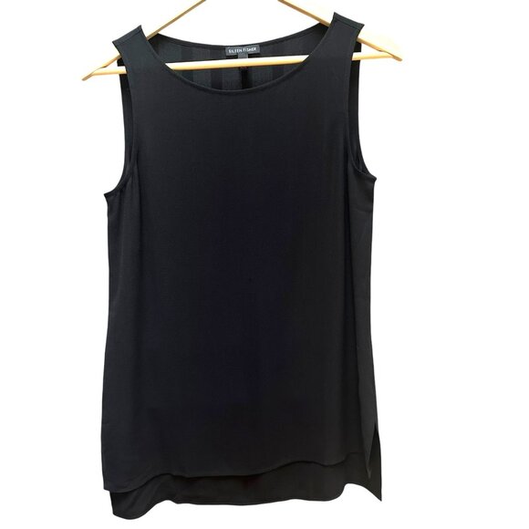 Eileen Fisher Tank Top Black Classic Minimalist Staple Basic‎ Normcore Mature XS - Picture 1 of 3